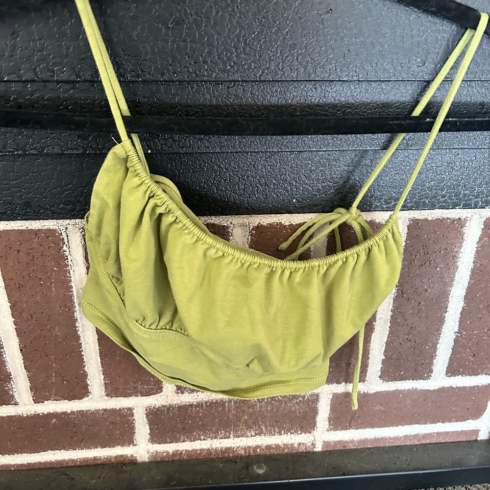 Princess Polly Olive Crop Top